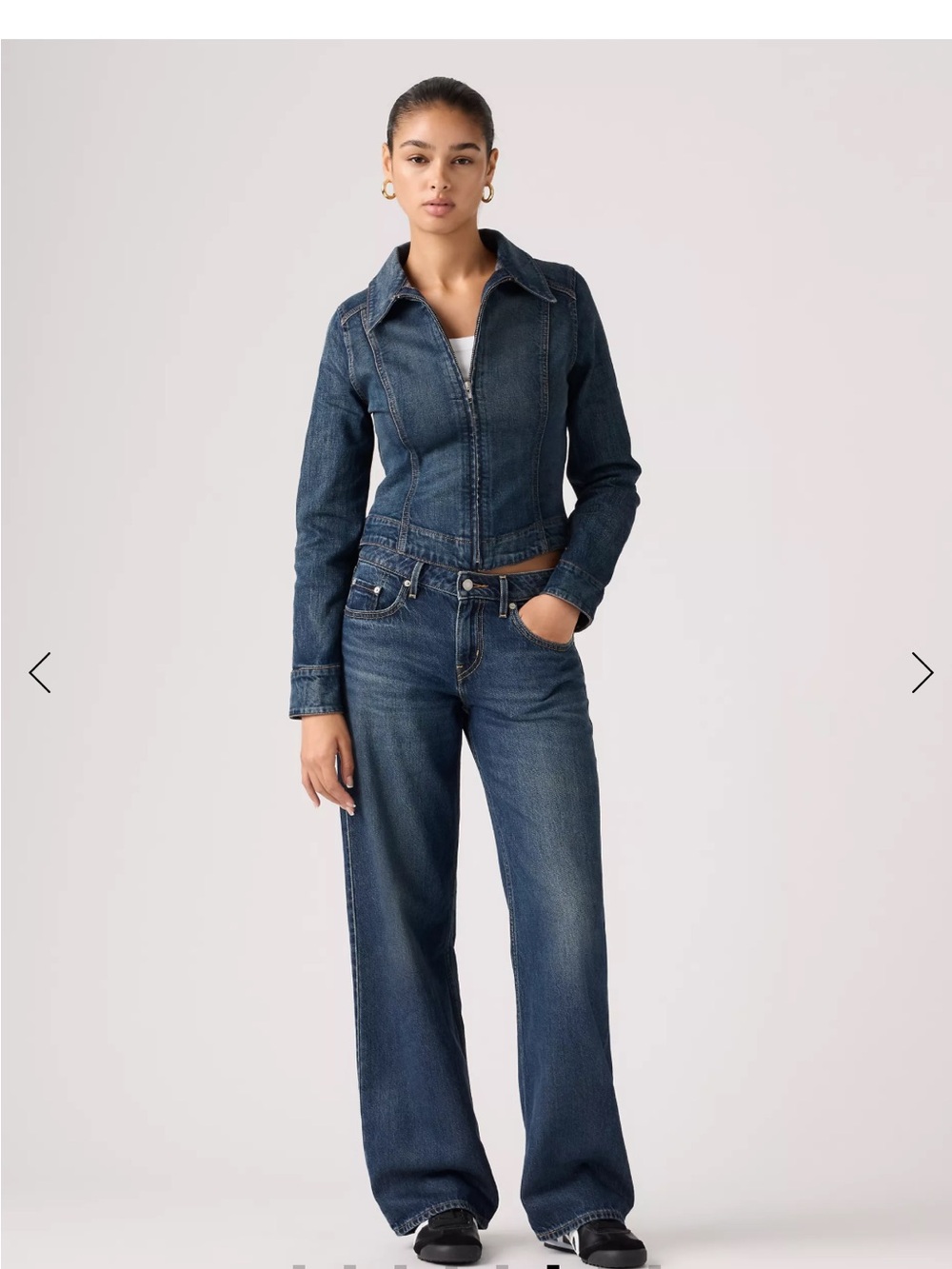 Levi's Low Loose Dark Blue Wide-Leg Jeans